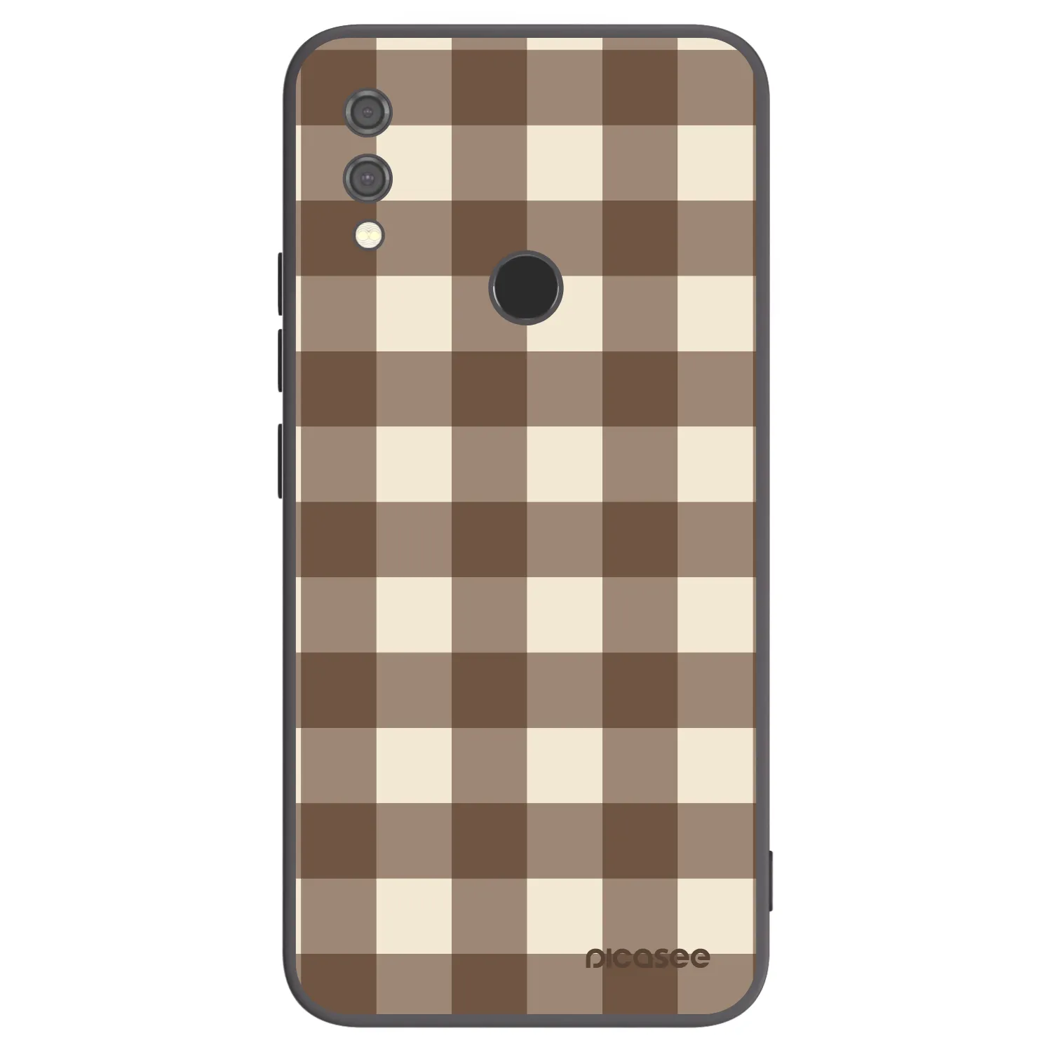 Picasee silikonový černý obal pro Xiaomi Redmi Note 7 - Brown grid
