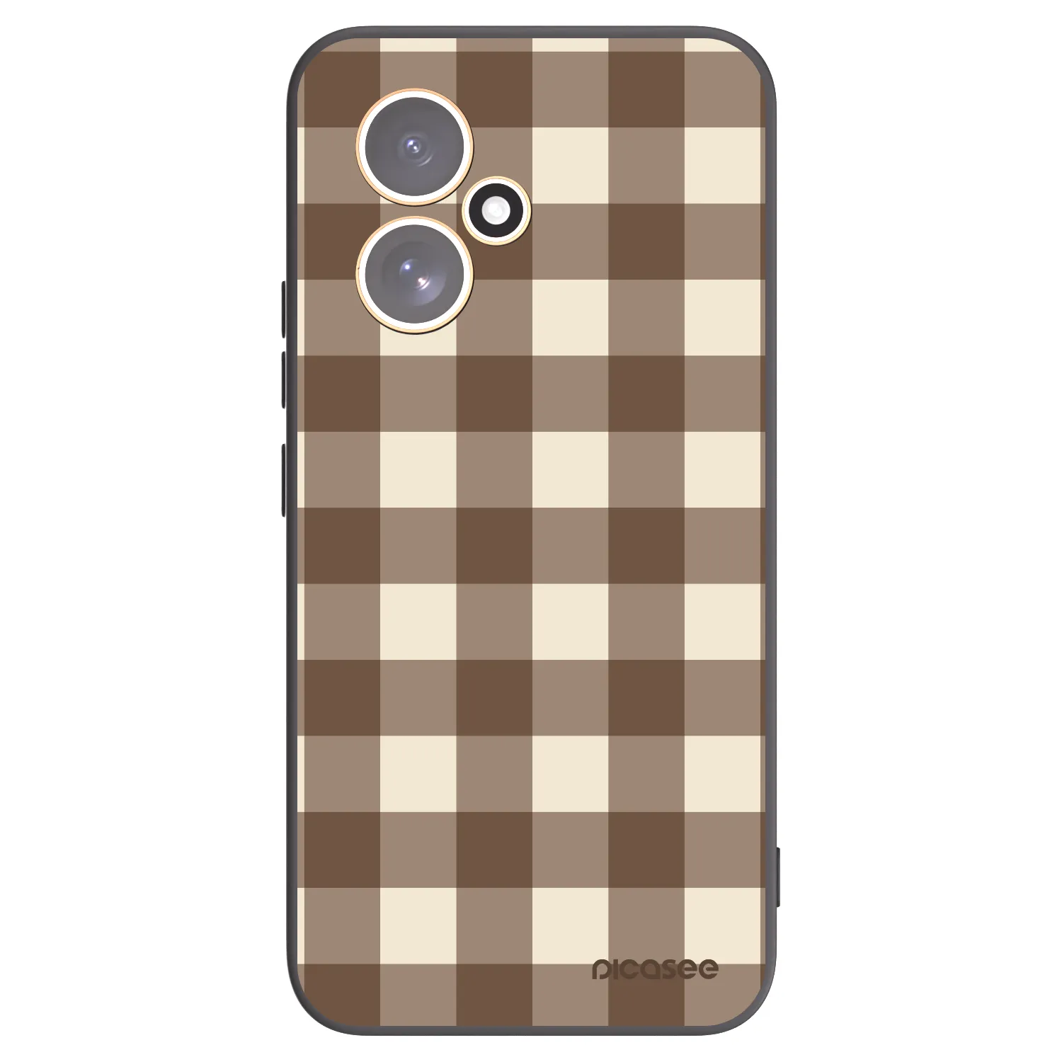 Picasee silikonový černý obal pro Honor 400 5G - Brown grid