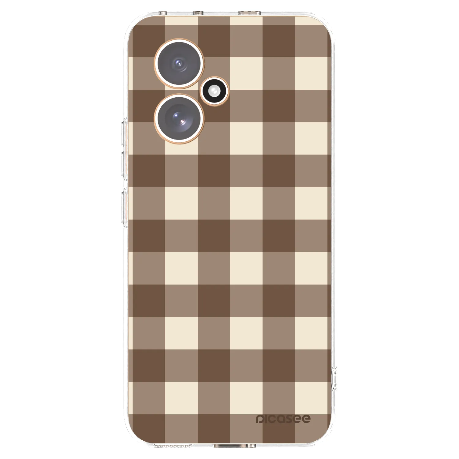 Picasee silikonový průhledný obal pro Honor 400 5G - Brown grid