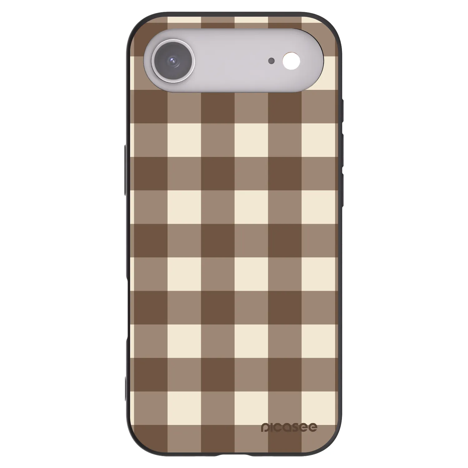 Picasee silikonový černý obal pro Apple iPhone Air - Brown grid
