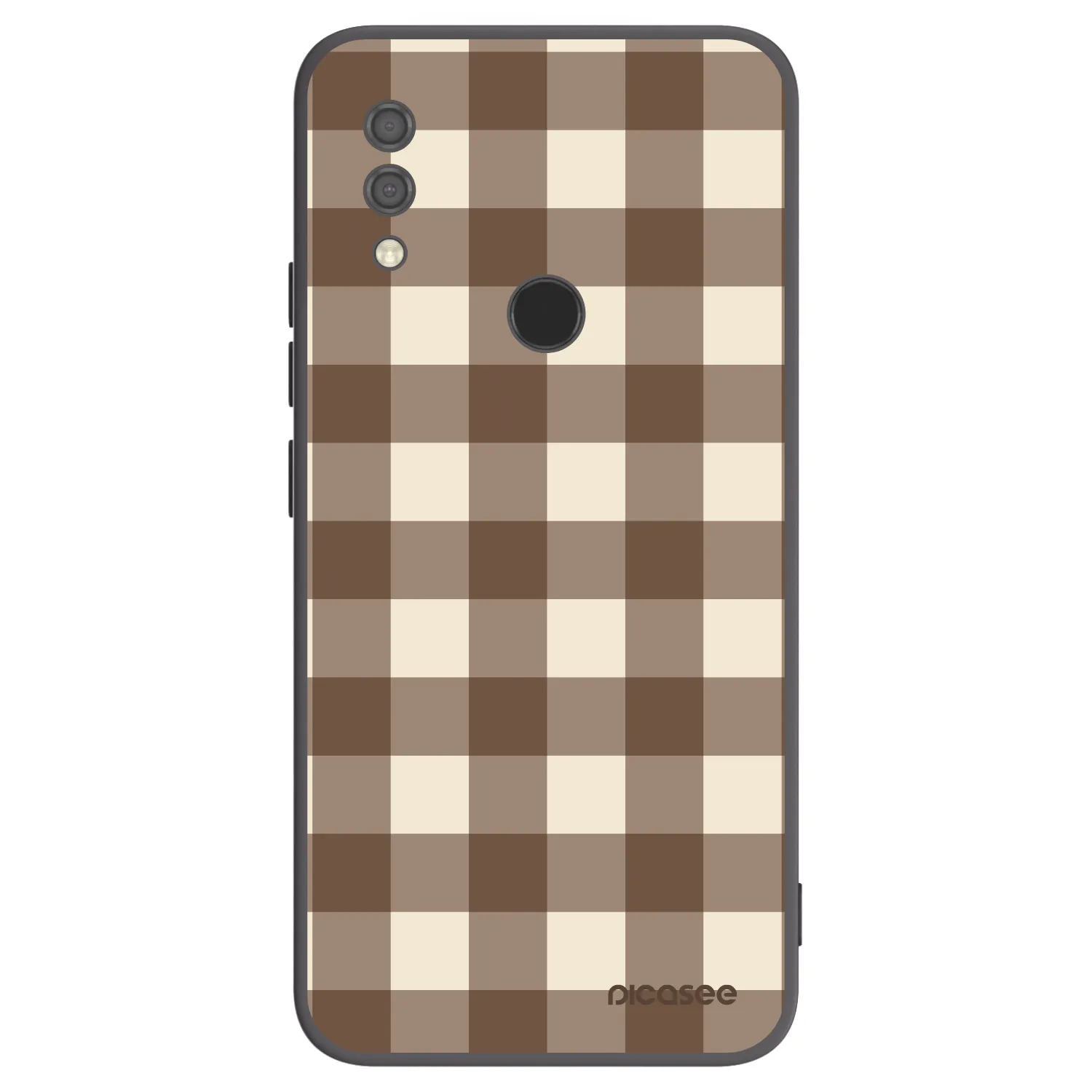 Picasee silikonový černý obal pro Xiaomi Redmi 7 - Brown grid