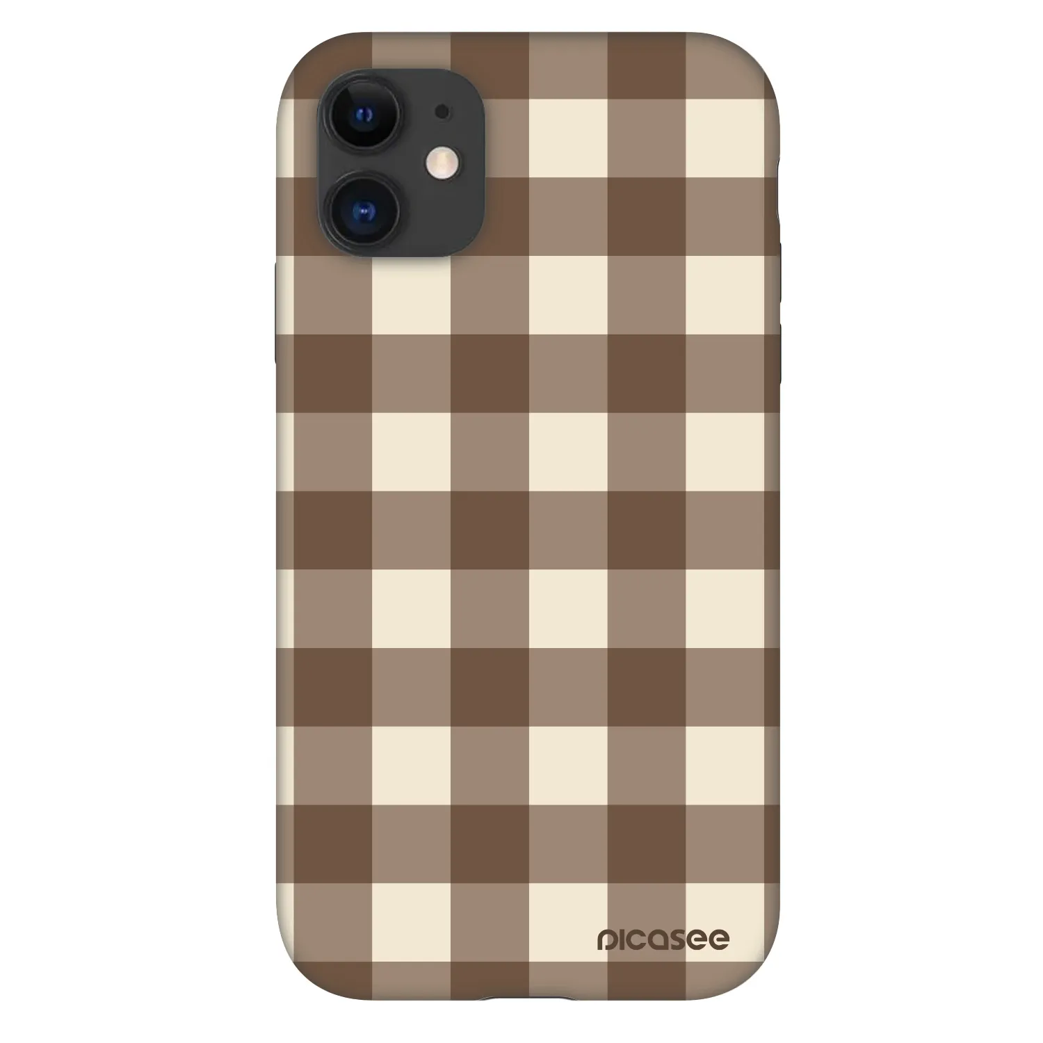 Picasee Fashion Case pro Apple iPhone 11 - Brown grid