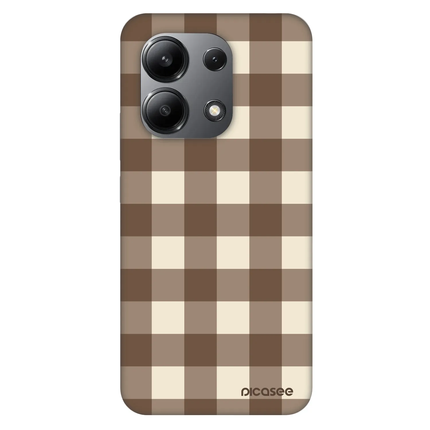 Picasee Fashion Case pro Xiaomi Redmi Note 13 4G - Brown grid