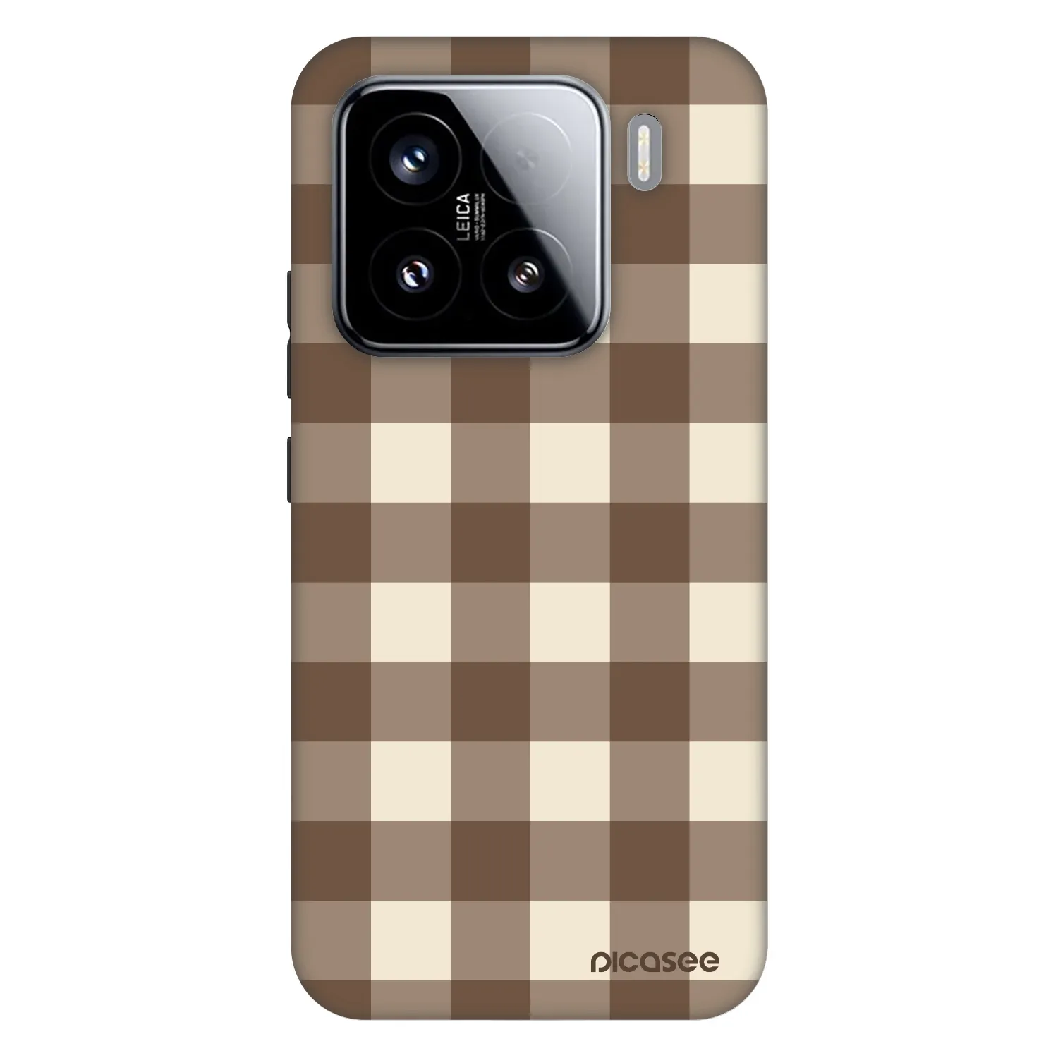 Picasee Fashion Case pro Xiaomi 15 - Brown grid