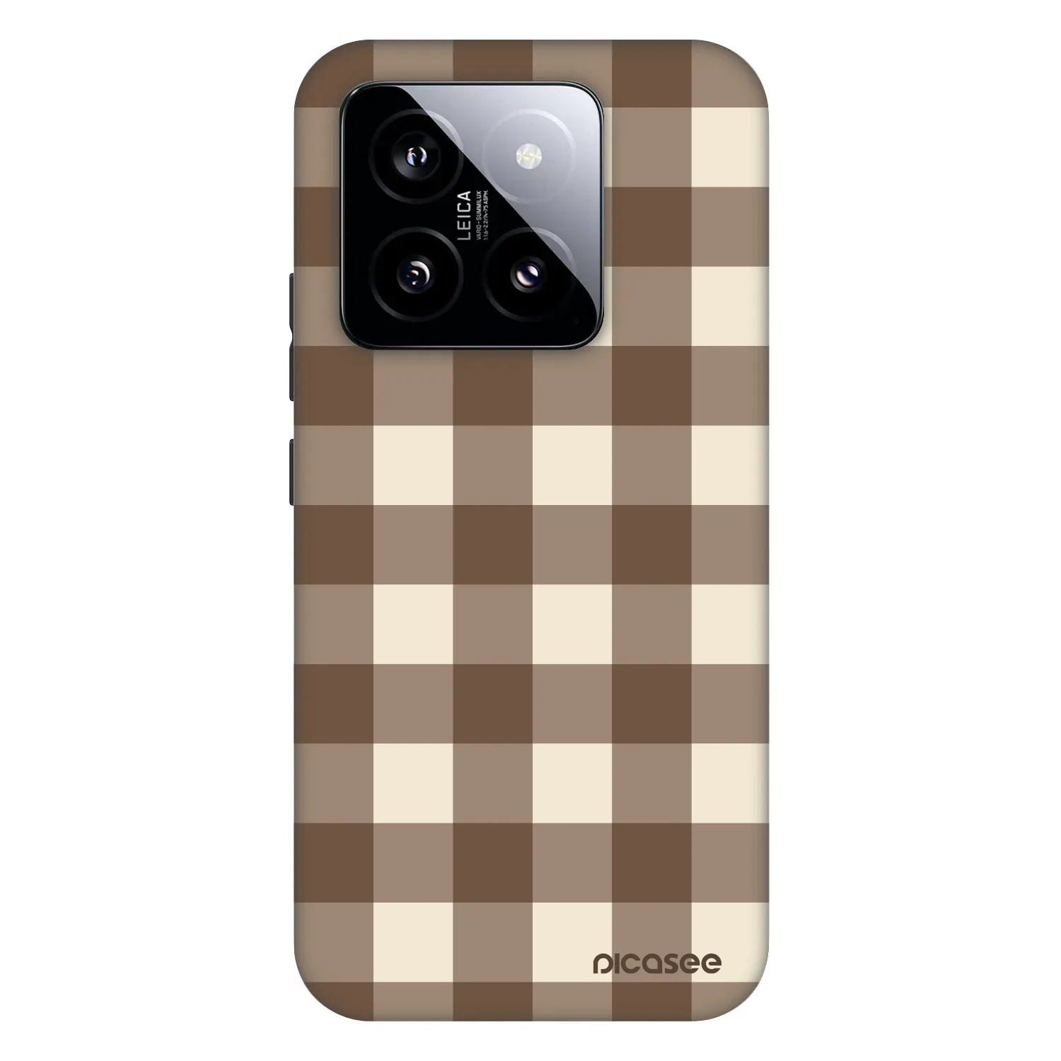 Picasee Fashion Case pro Xiaomi 14 - Brown grid