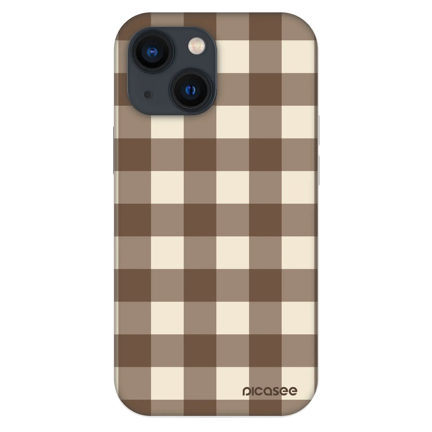 Picasee Fashion Case pro Apple iPhone 13 mini - Brown grid