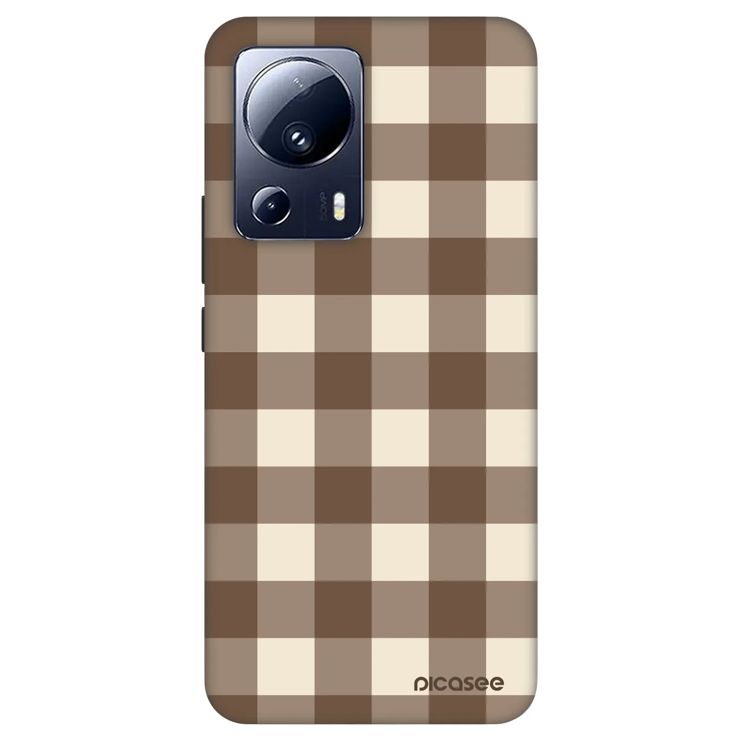 Picasee Fashion Case pro Xiaomi 13 Lite - Brown grid