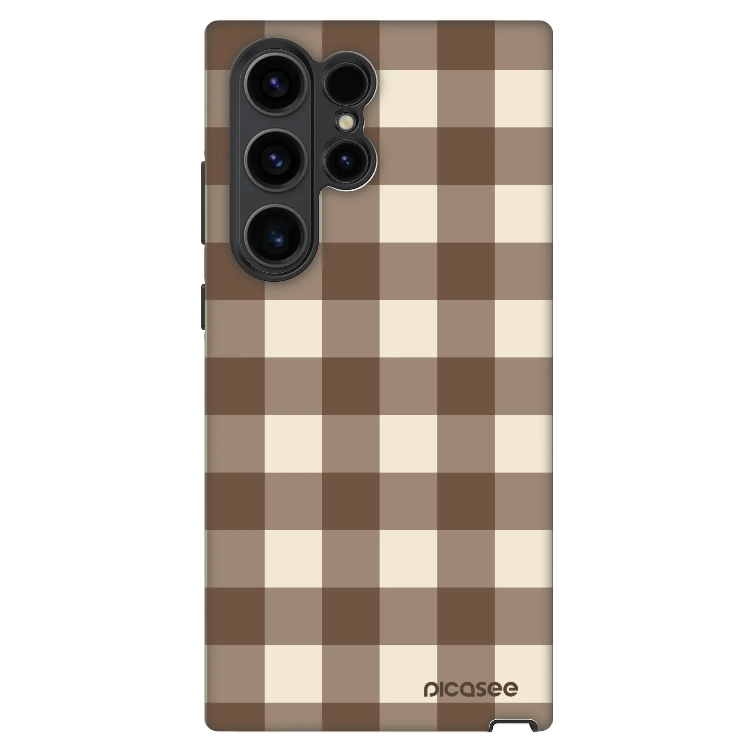 Picasee Fashion Case pro Samsung Galaxy S22 Ultra 5G - Brown grid
