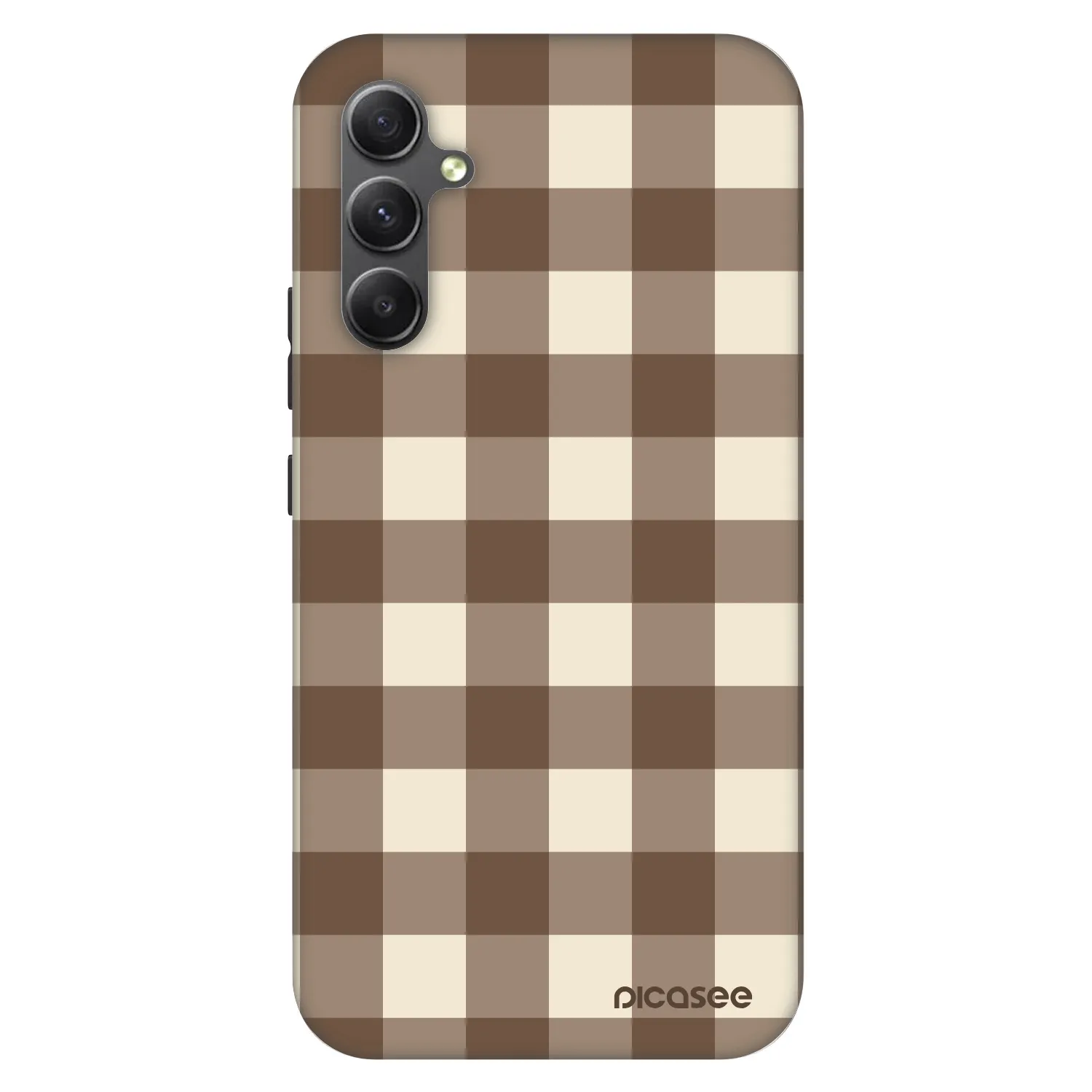 Picasee Fashion Case pro Samsung Galaxy A34 5G A346B - Brown grid