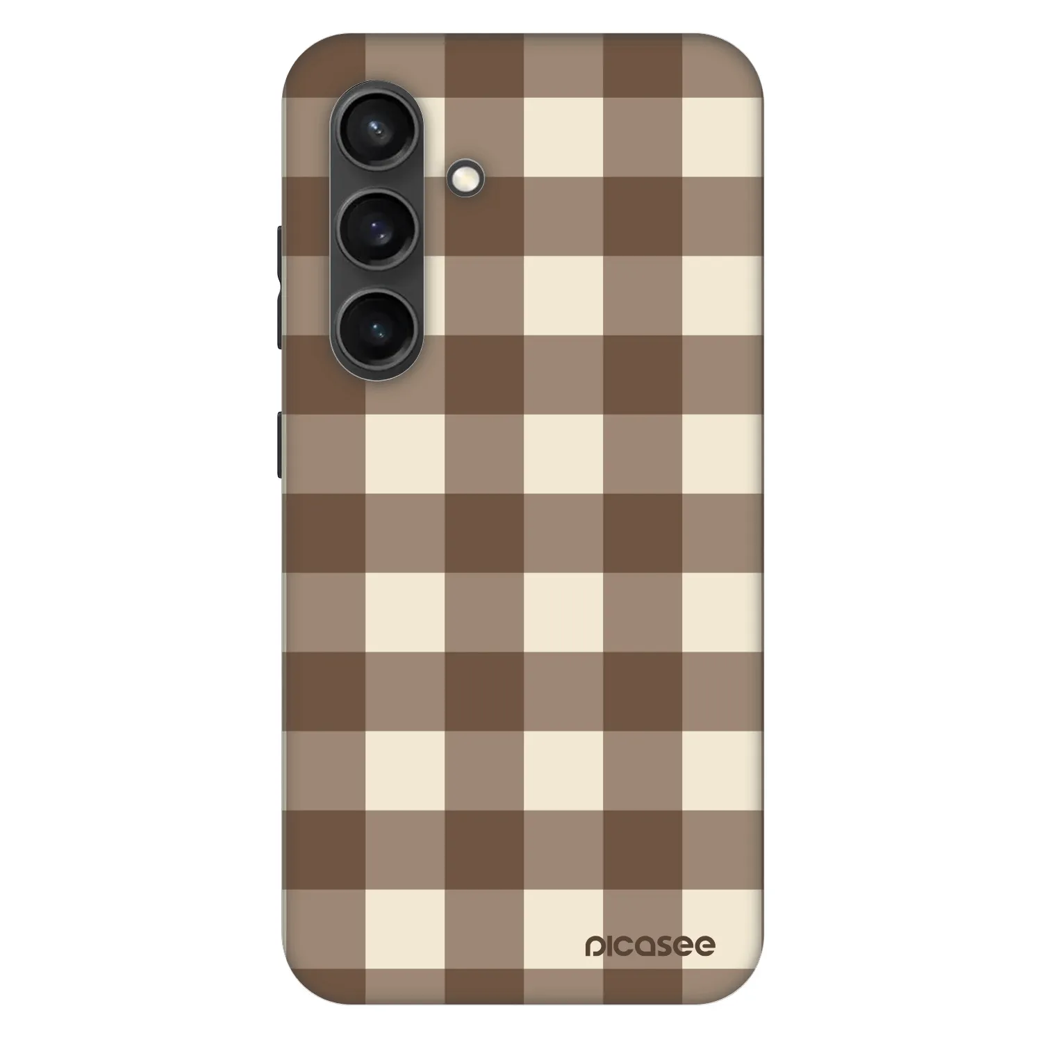 Picasee Fashion Case PowerShare pro Samsung Galaxy S24 S921B 5G - Brown grid