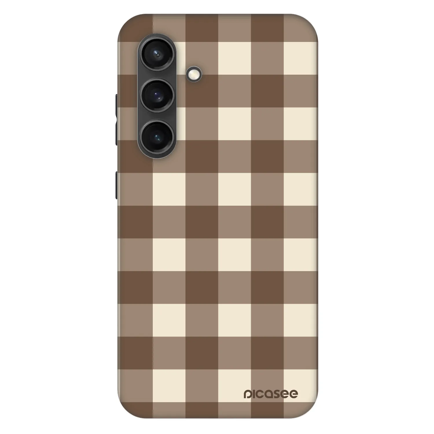 Picasee Fashion Case PowerShare pro Samsung Galaxy S24+ S926B 5G - Brown grid