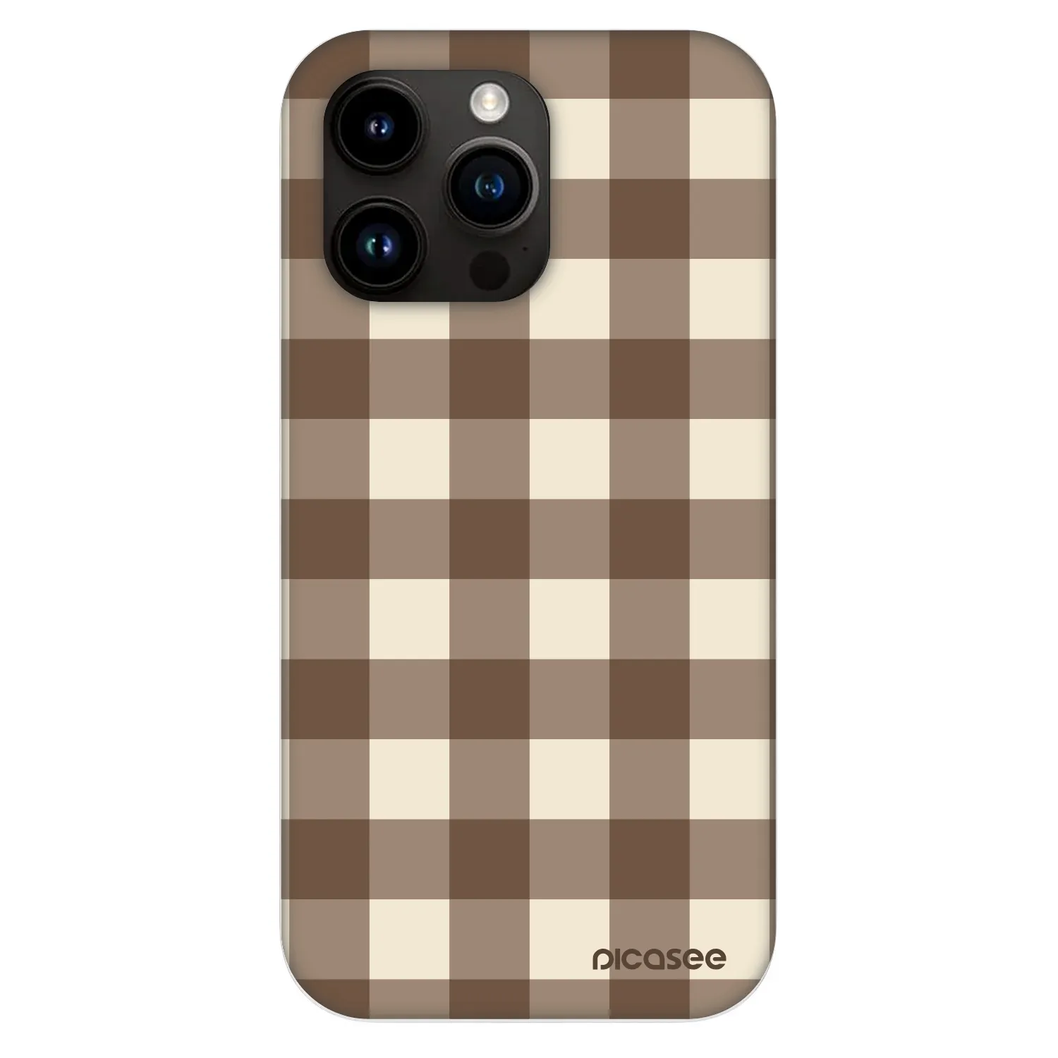 Picasee Fashion Case MagSafe Apple iPhone 13 Pro - Brown grid