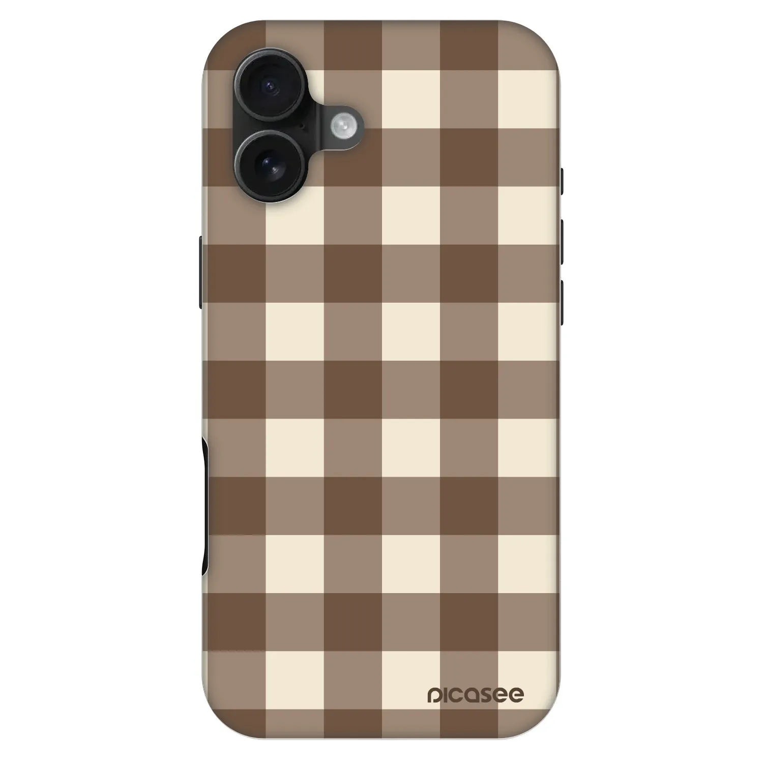 Picasee Fashion Case MagSafe Apple iPhone 16 Plus - Brown grid