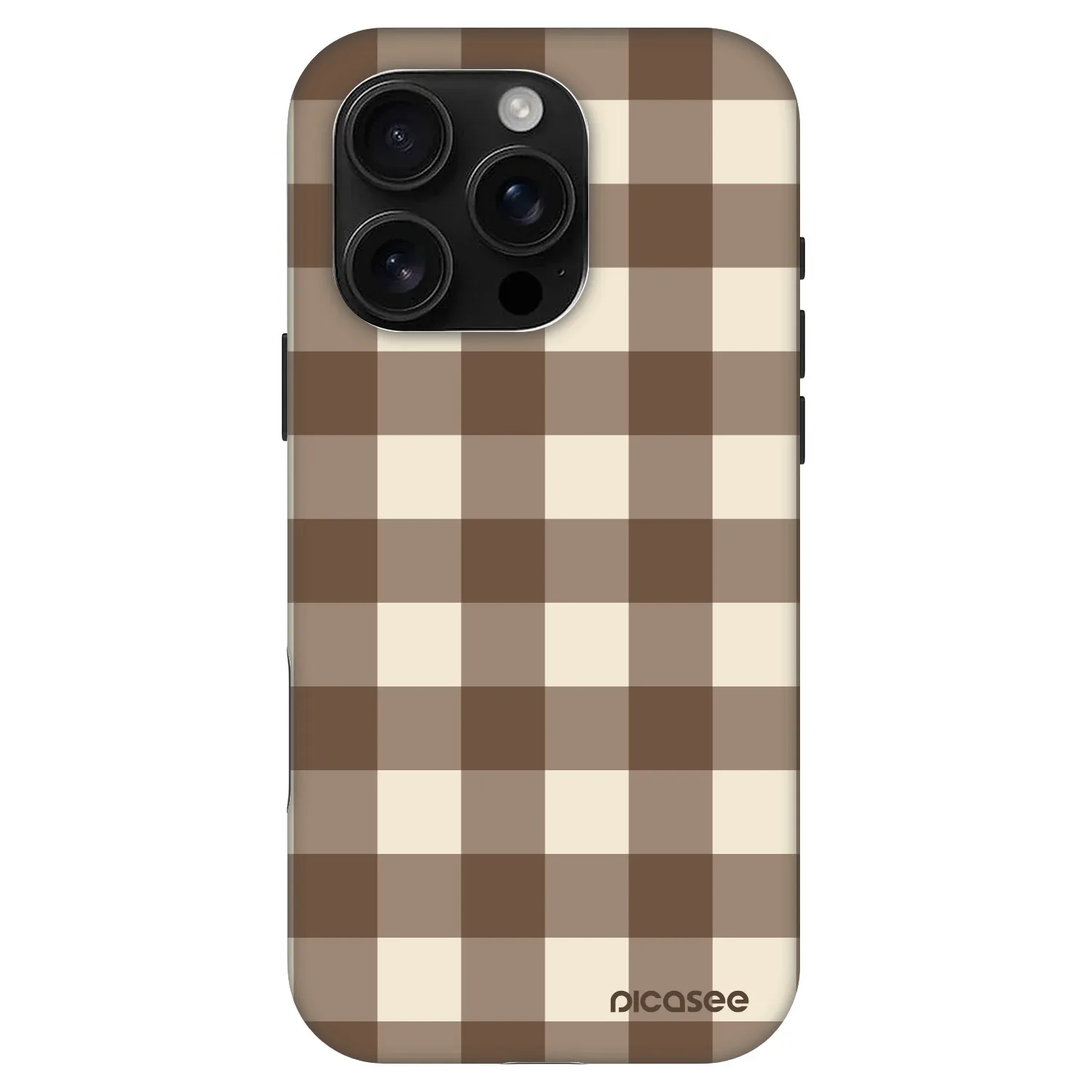 Picasee Fashion Case MagSafe Apple iPhone 16 Pro - Brown grid