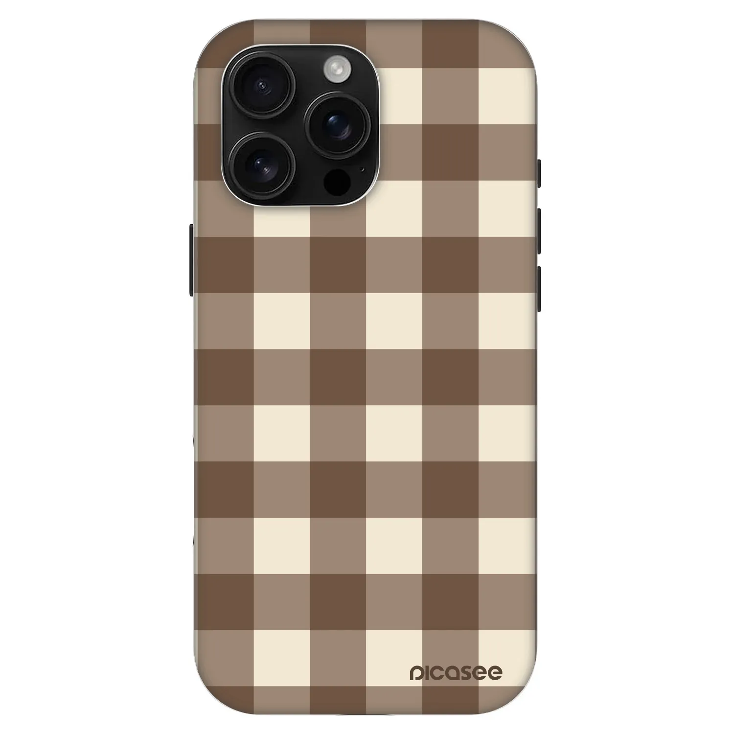 Picasee Fashion Case MagSafe Apple iPhone 16 Pro Max - Brown grid