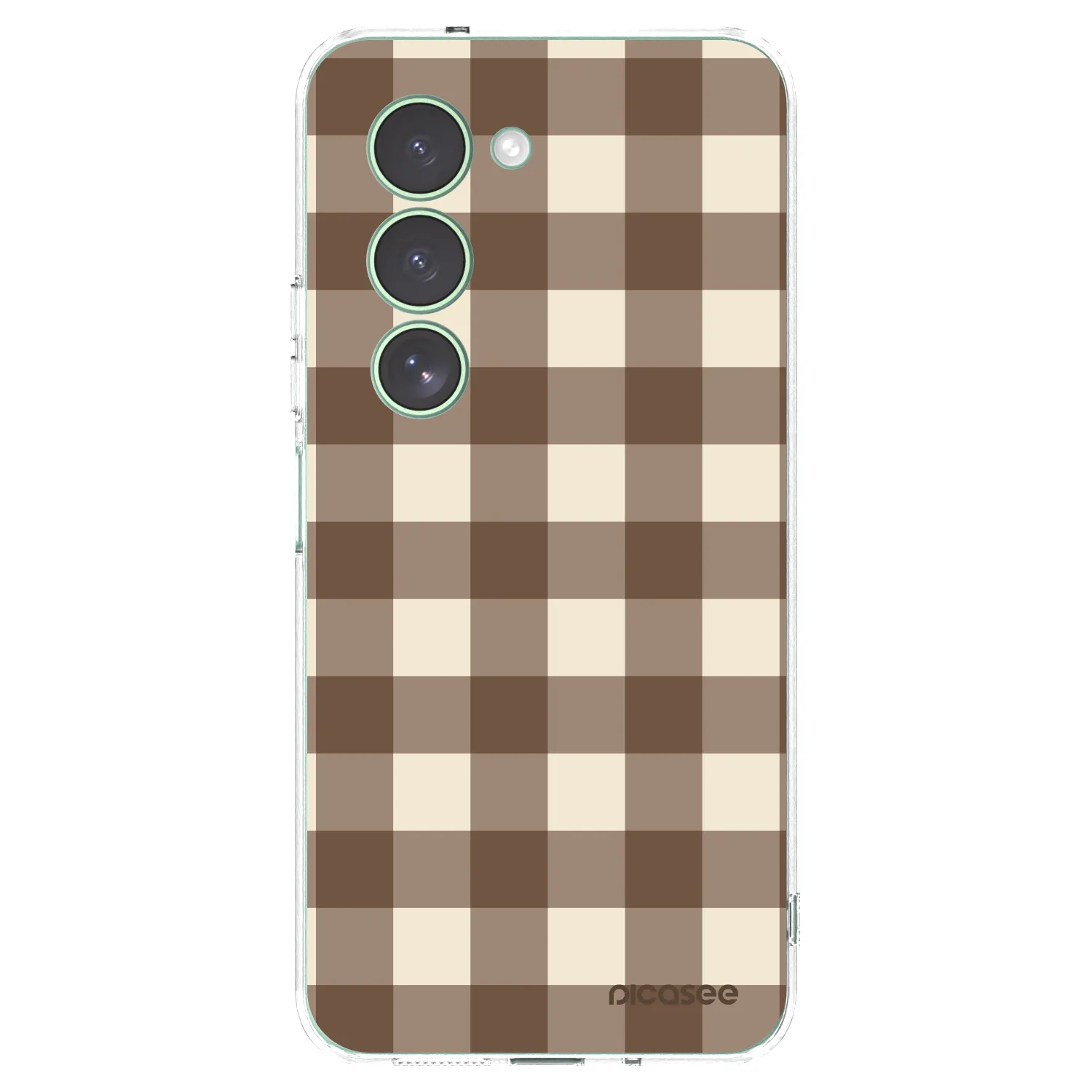 Picasee silikonový průhledný obal pro Xiaomi Redmi 15 5G - Brown grid