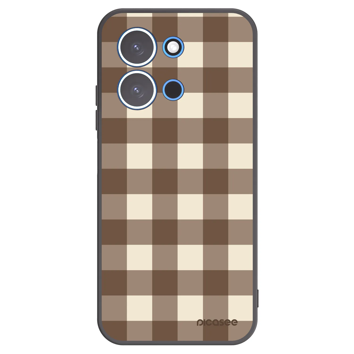 Picasee silikonový černý obal pro Xiaomi Redmi 15C 4G - Brown grid