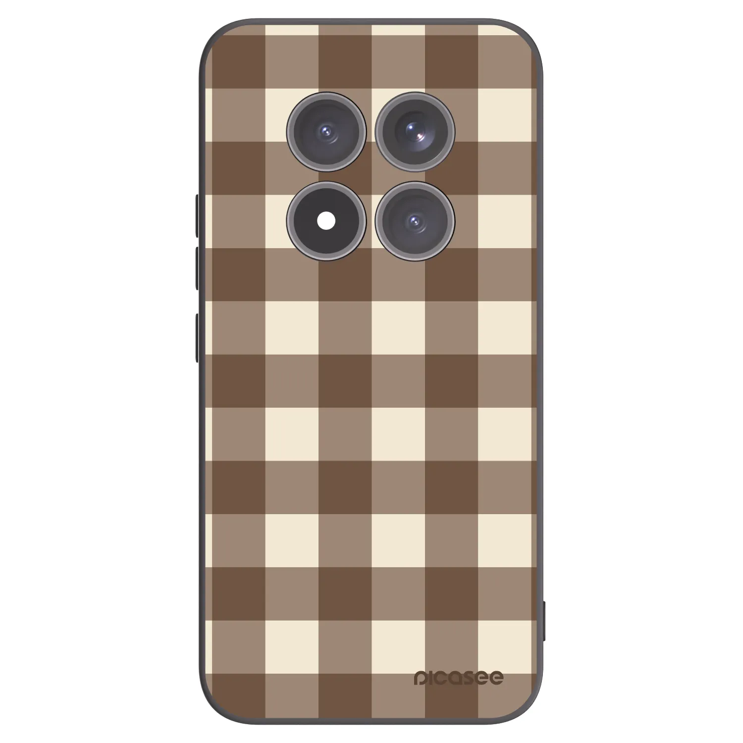Picasee silikonový černý obal pro Xiaomi Redmi Note 15 Pro+ - Brown grid