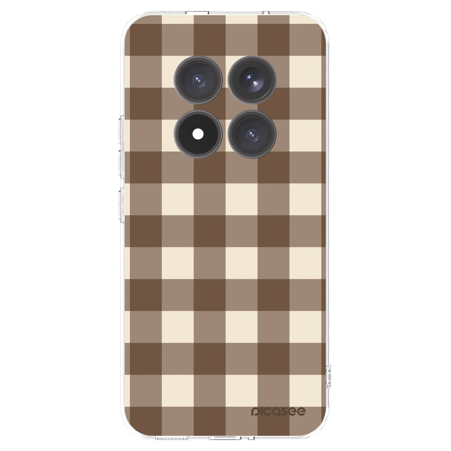 Picasee silikonový průhledný obal pro Xiaomi Redmi Note 15 Pro+ - Brown grid