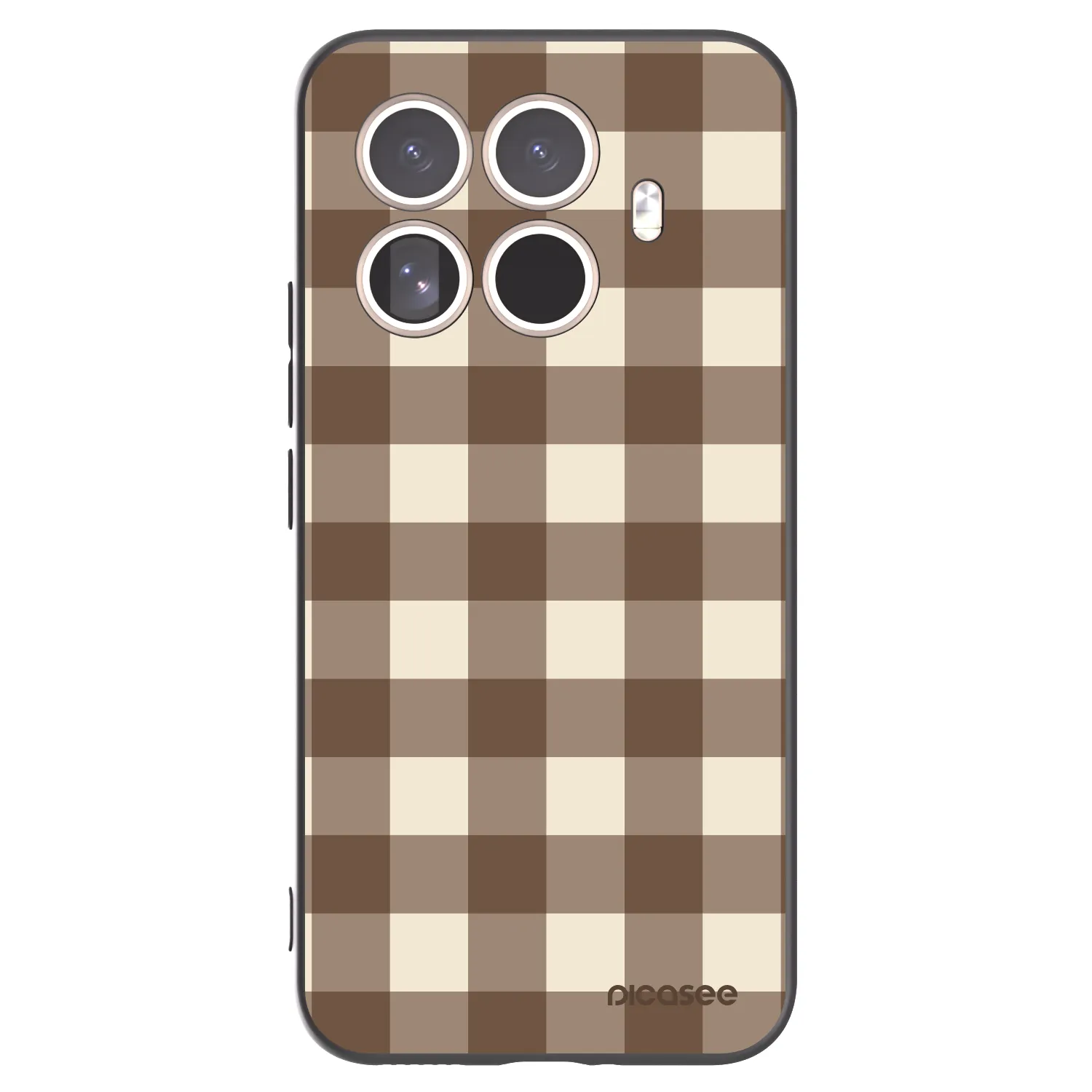 Picasee silikonový černý obal pro Xiaomi 15T Pro - Brown grid