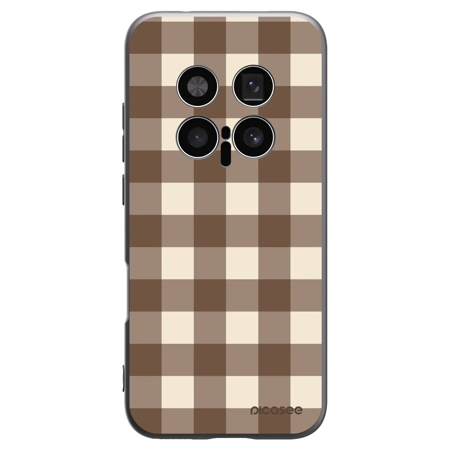 Picasee silikonový černý obal pro Honor Magic8 Pro 5G - Brown grid