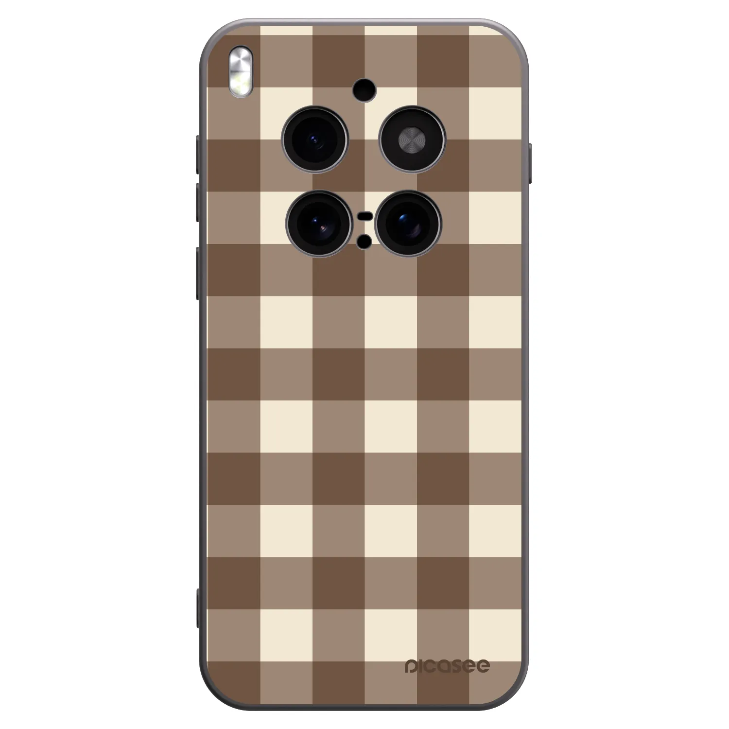 Picasee silikonový černý obal pro Vivo X300 Pro - Brown grid