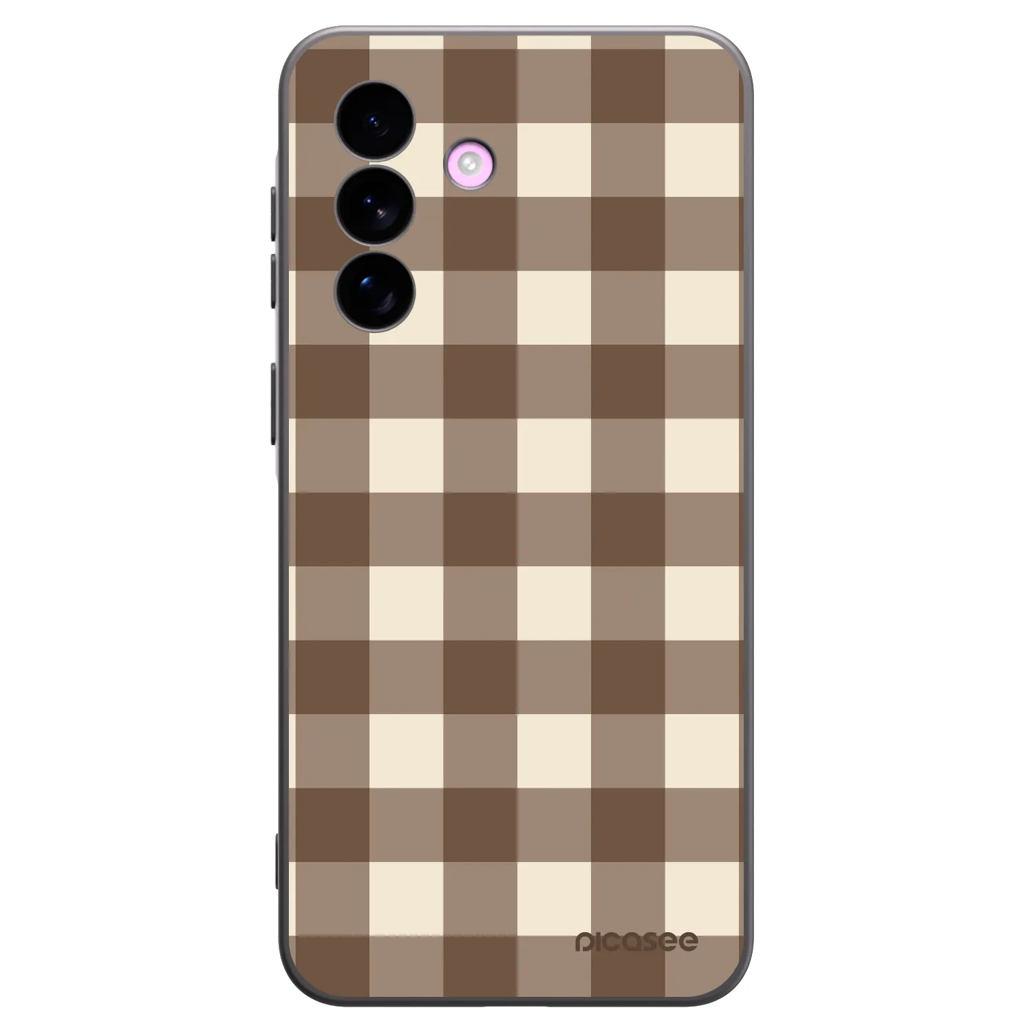 Picasee silikonový černý obal pro Samsung Galaxy A57 5G - Brown grid
