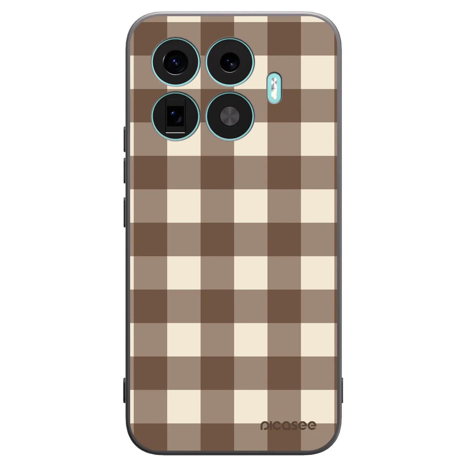 Picasee silikonový černý obal pro Xiaomi 17T Pro - Brown grid