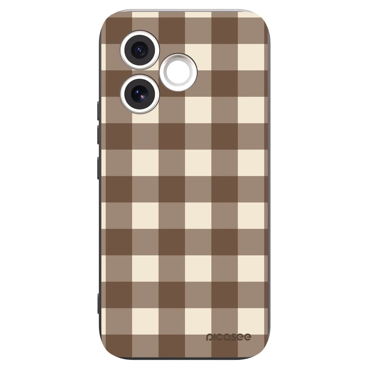 Picasee silikonový černý obal pro Honor 600 Lite - Brown grid
