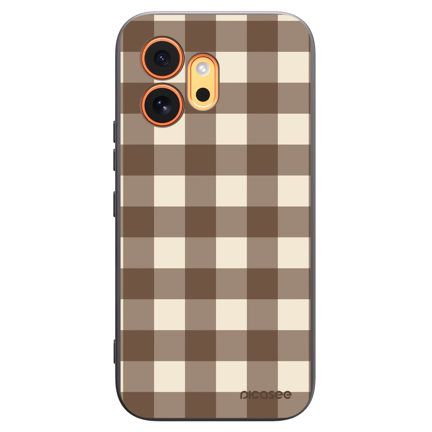 Picasee silikonový černý obal pro Honor 600 - Brown grid