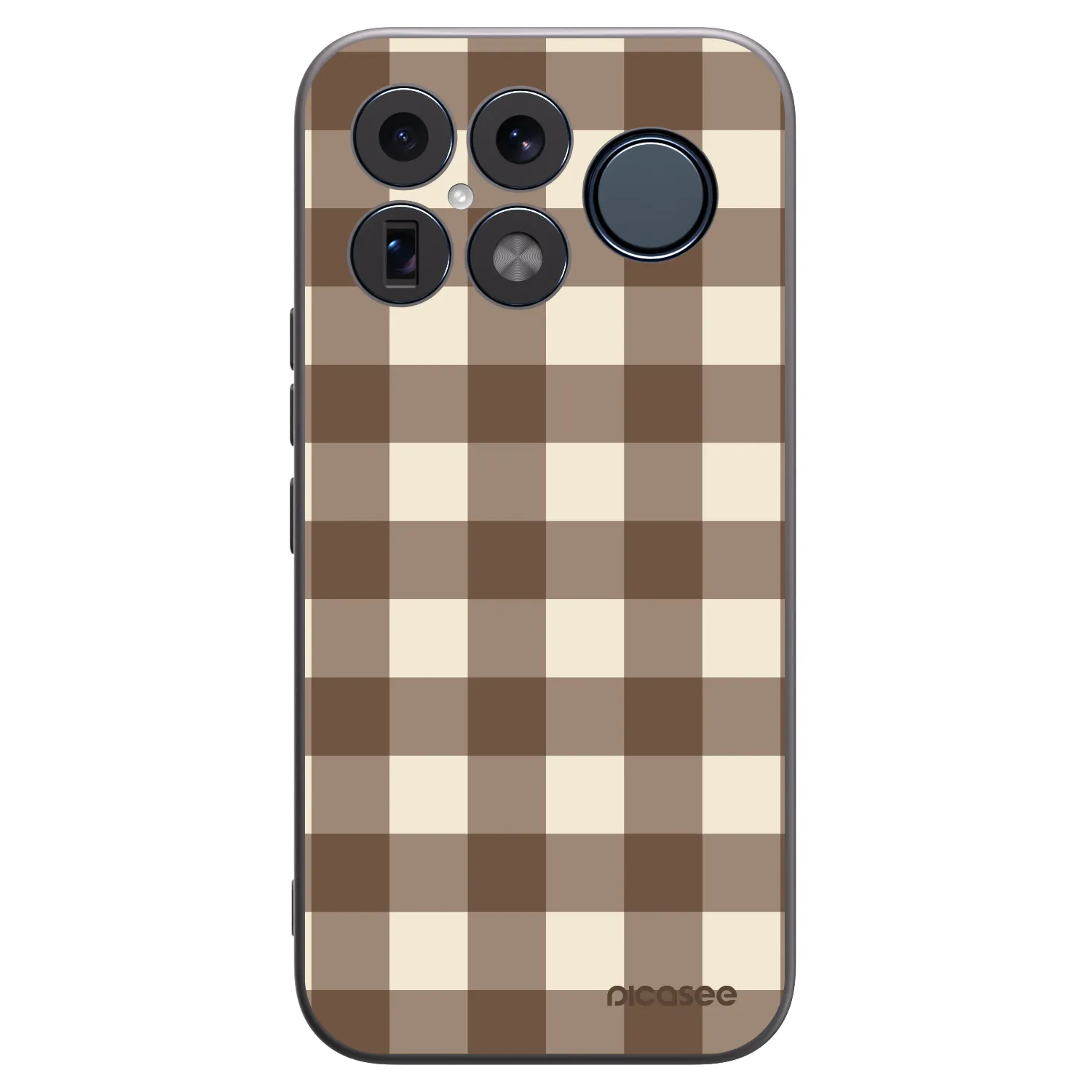 Picasee silikonový černý obal pro Xiaomi Poco F8 Ultra - Brown grid