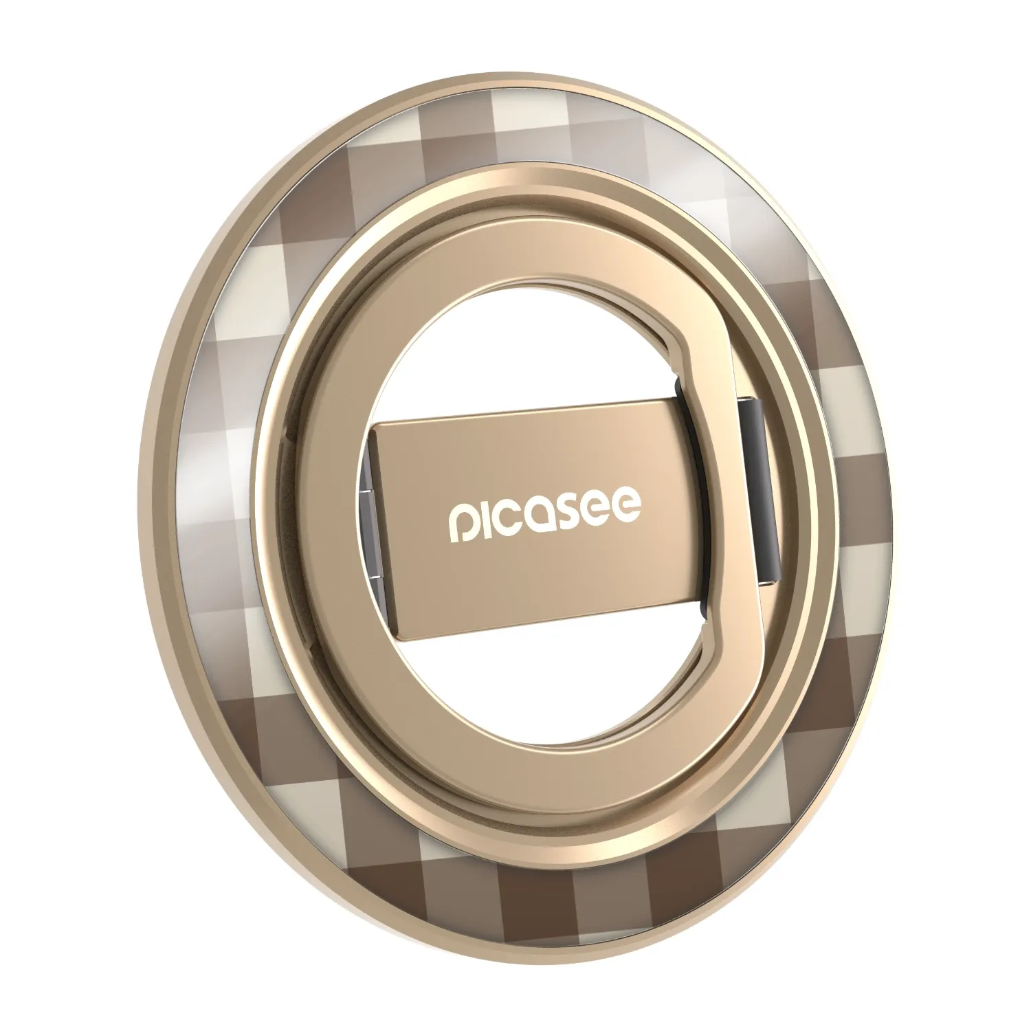 Picasee Magnetický držák - Zlatý - Brown grid