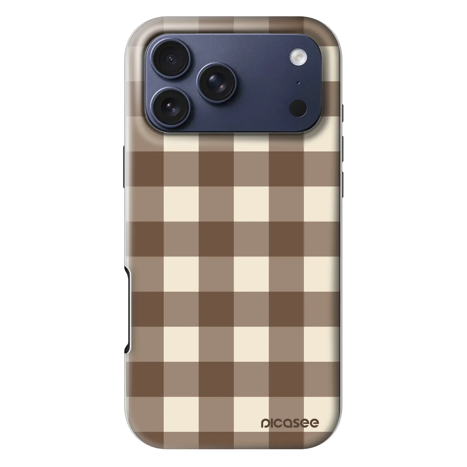 Picasee Fashion Case MagSafe Apple iPhone 18 Pro Max - Brown grid