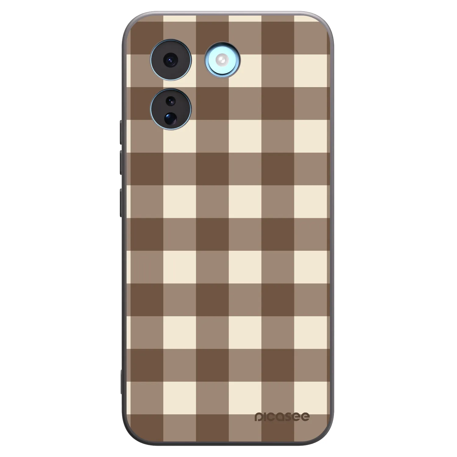 Picasee silikonový černý obal pro Xiaomi Redmi Note 17 Pro MAX 5G - Brown grid
