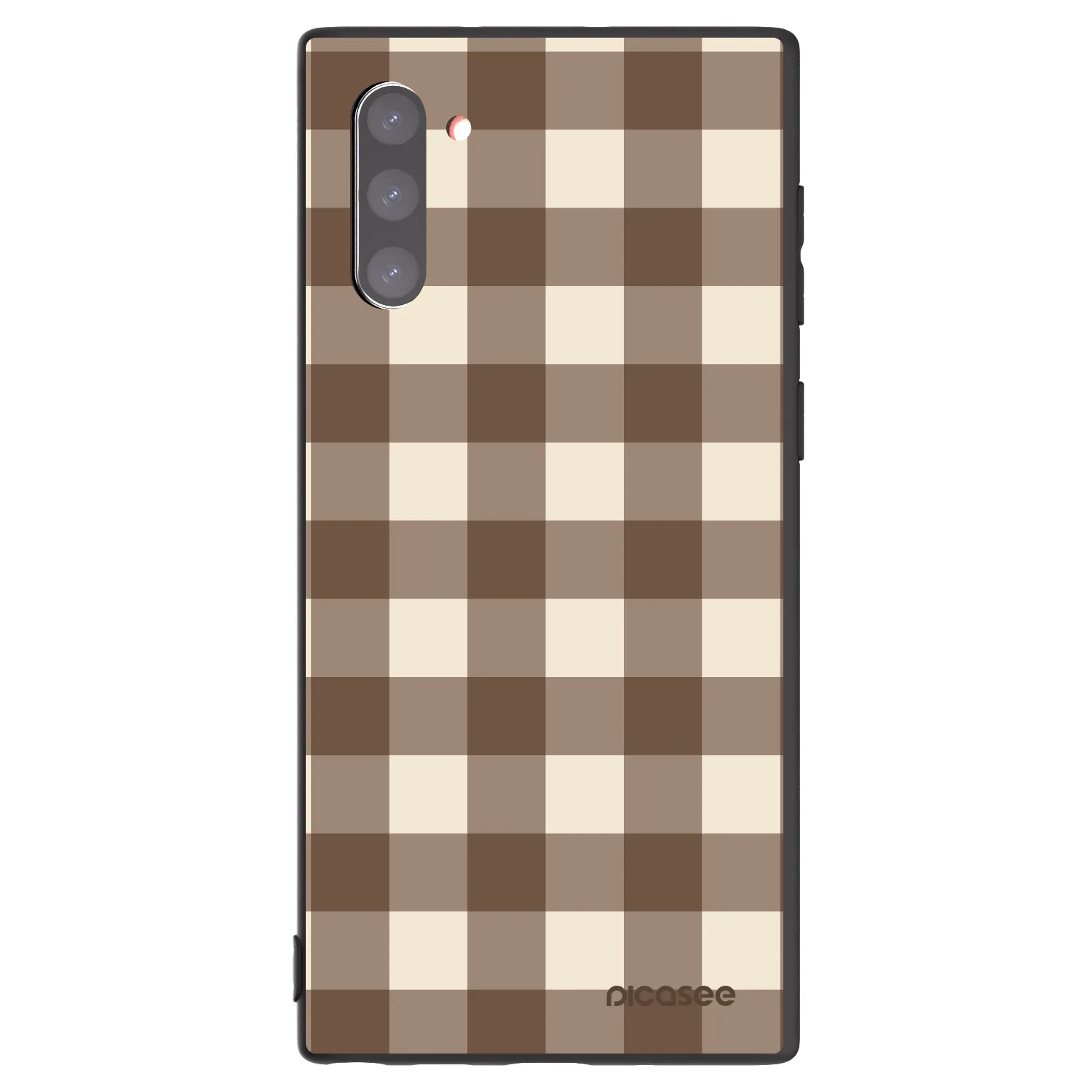 Picasee silikonový černý obal pro Samsung Galaxy Note 10 N970F - Brown grid