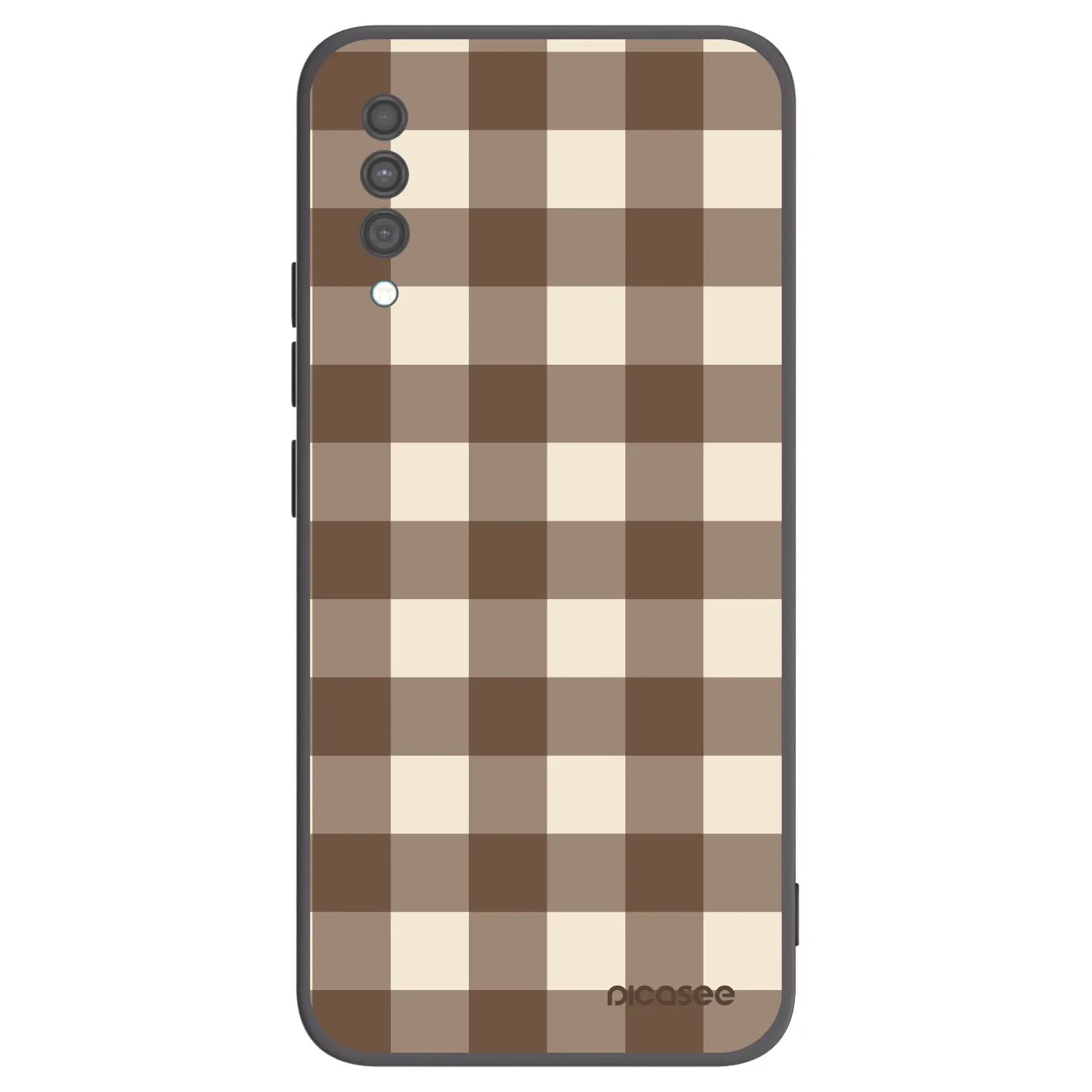 Picasee silikonový černý obal pro Samsung Galaxy A30s A307F - Brown grid