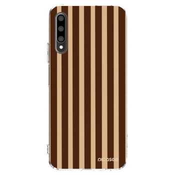 Picasee silikonový průhledný obal pro Honor 9X Pro - Brown lines