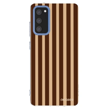 Picasee silikonový průhledný obal pro Samsung Galaxy S20 FE - Brown lines