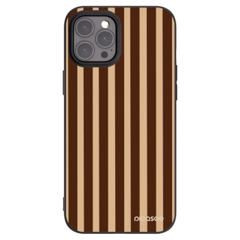 Picasee silikonový černý obal pro Apple iPhone 12 Pro Max - Brown lines