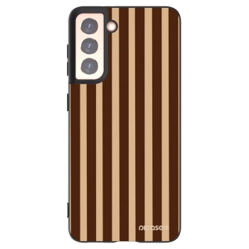 Picasee silikonový černý obal pro Samsung Galaxy S21 5G G991B - Brown lines