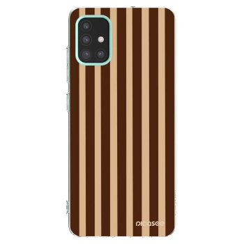 Picasee silikonový průhledný obal pro Samsung Galaxy M31s - Brown lines