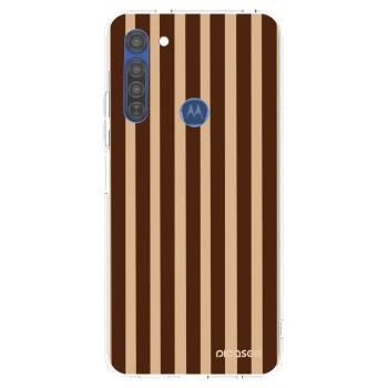 Obal pro Motorola Moto G8 - Brown lines
