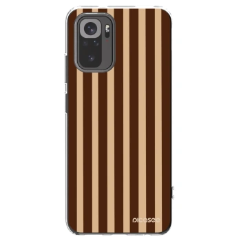 Picasee silikonový průhledný obal pro Xiaomi Redmi Note 10S - Brown lines