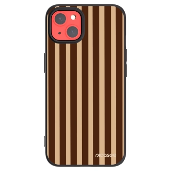 Picasee silikonový černý obal pro Apple iPhone 13 - Brown lines