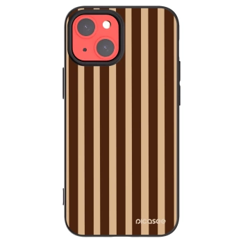 Picasee silikonový černý obal pro Apple iPhone 13 mini - Brown lines