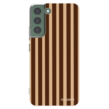 Picasee silikonový průhledný obal pro Samsung Galaxy S22+ 5G - Brown lines