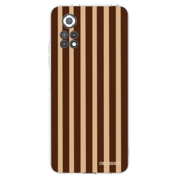 Picasee silikonový průhledný obal pro Xiaomi Poco X4 Pro 5G - Brown lines