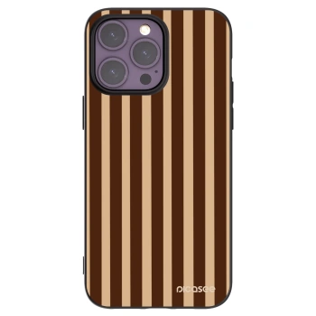 Picasee silikonový černý obal pro Apple iPhone 14 Pro Max - Brown lines
