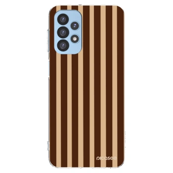 Picasee silikonový průhledný obal pro Samsung Galaxy A23 A235F 4G - Brown lines