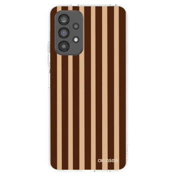 Picasee silikonový průhledný obal pro Samsung Galaxy A73 5G - Brown lines